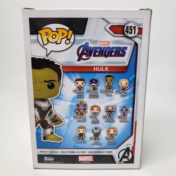 NIB Funko Pops Avengers Hulk 451 Bobblehead Figurine Doll - Picture 3 of 4